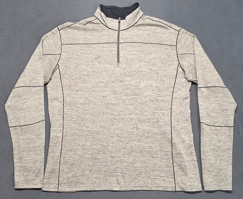 KUHL Ryzer 1/4 Zip Pullover Mens 2X Gray Lightweight Wicking Thumbholes 3112